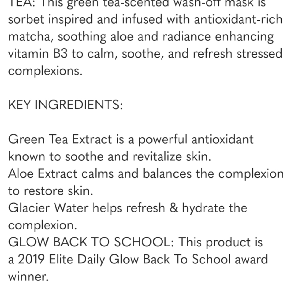 I Dew Care Matcha Mood🫧 Soothing Mask with Green Tea Extract NIB NEW IN BOX - Picture 15 of 16